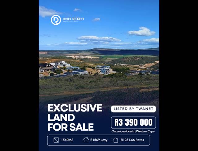 1,540M² VACANT LAND FOR SALE IN OUTENIQUASBOSCH